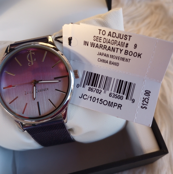 Juicy Couture Black Label Purple Ombre Mesh Watch - Picture 2 of 16